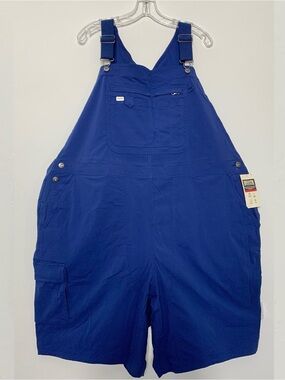 NWT 3X - 10” Inseam Duluth Heirloom Gardening Short Overalls Blue Garden Bibs